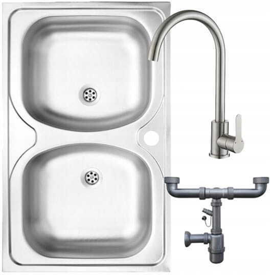 Deante Drop-In Inox със Смесител М80xШ50см Сива Deante Drop-In Inox със Смесител М80xШ50см Сива