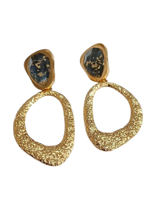 Kalliopi Silver Gold Plated Steel Stud Earrings