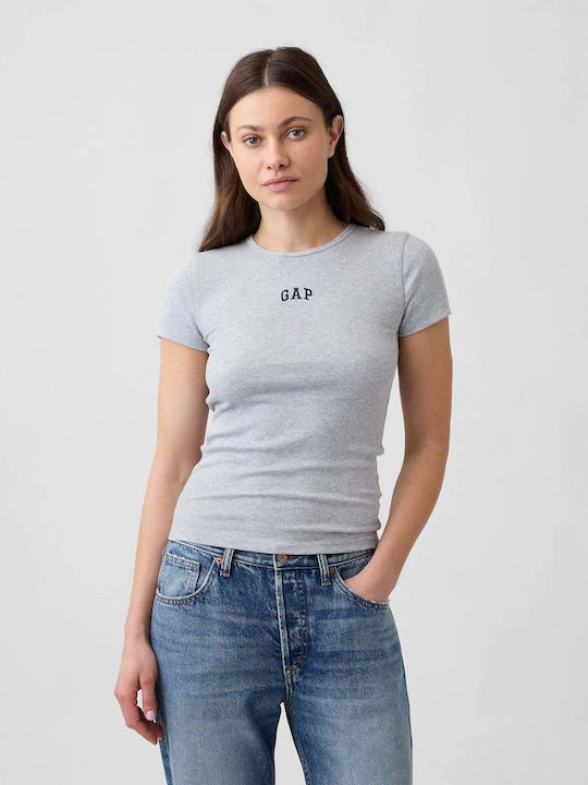 GAP Women's Crop Top Cotton Short Sleeve Lt Gre...