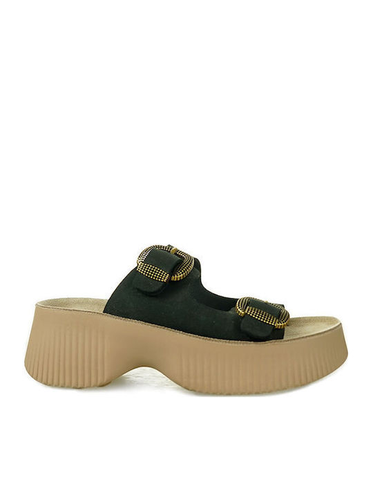 Fantasy Sandals Women's Flatform Sandals Black