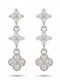 Charmy Silver Dangle Earrings with Stones