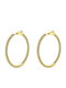 Oxette Earrings Hoops Gold Plated with Stones
