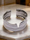 Silver Curved Cuff Bracelet