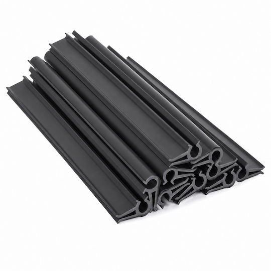 Set 10 Cleme Benzi Pentru Gard Zola Universal Rezistent Uv Pvc 19 X 2.3 Cm Gri Antracit
