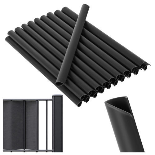 Set 20 Cleme Benzi Gard Universal Rezistent UV PVC 19 X 1,25 Cm Gri Antracit