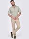 Short Sleeve Shirt in Regular Fit Checked Olive