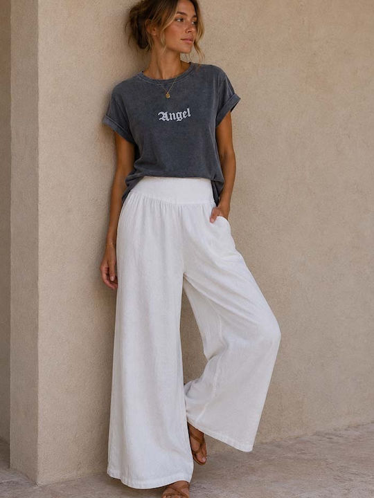 Women's Linen Pantaloons White
