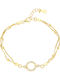 Breeze Women's Bracelet Handcuff Silver Gold Plated