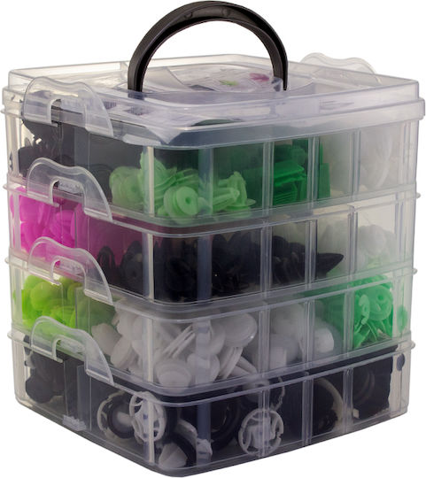 Set 475 Clipsuri Auto Universale Organizator Unelte de Fixare Tapițerie