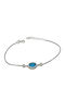 Women's Rosette Silver Bracelet with Zircon