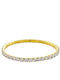 Loisir Women's Riviera Bracelet in Gold Plated Steel with Zircon