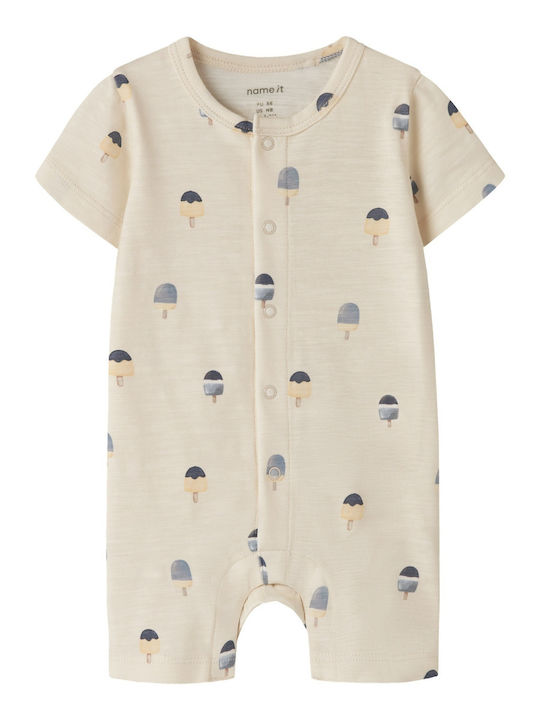 Name It Almond Milk Baby-Strampler