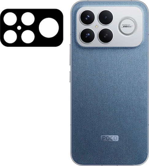 Set 2 Protectoare din Sticlă Temperată pentru Lentilă Cameră Bizon Compatibil Xiaomi Poco F8 Ultra Negru
