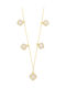 Breeze Necklace from Gold Plated Silver with Diamond & Black Zircon