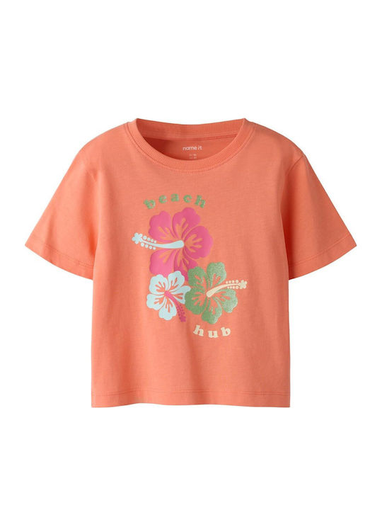 Kinderoberteile T-Shirt Fusion Koralle