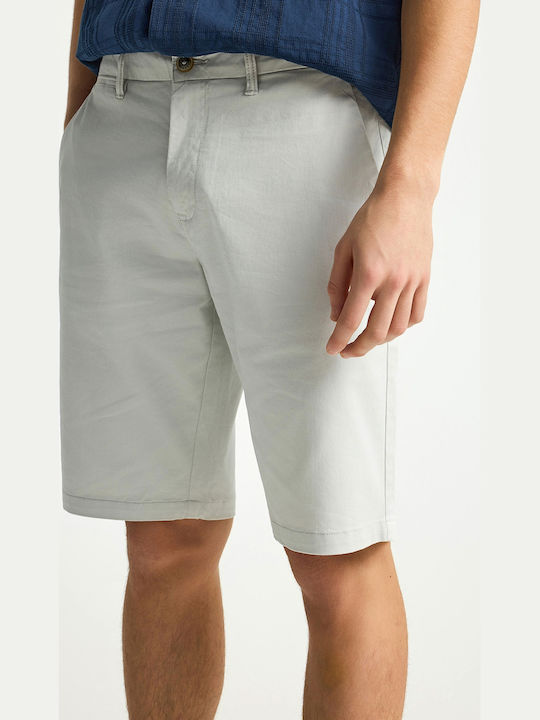 Funky Buddha Ανδρική Βερμούδα Chino Off White