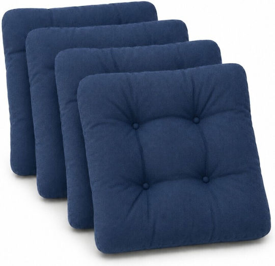 Gartenstuhlkissen Navy Blau 4Stück 40x40cm