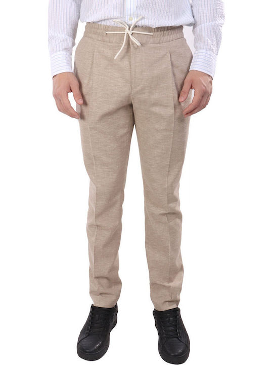 Getlin251f3 Παντελόνι Chino σε Slim Εφαρμογή Μπεζ