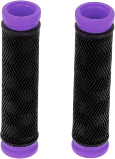 S29-302 650721_pu Anatomic Bicycle Handlebar Grips in Purple Colour 130mm Made of Rubber