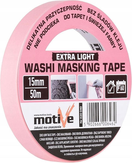 Motive Washi Masking Tape Extra Light 15mm/50m 020 040