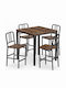 Bar Table with 4 Stools 90x90cm