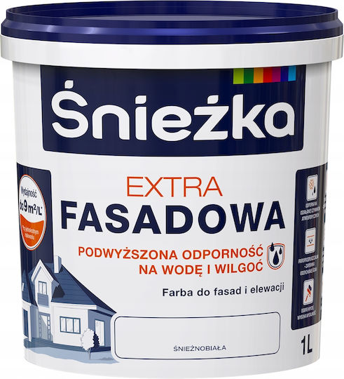 Śnieżka Extra Facade Paint Exterior Interior White Matte 1l