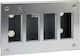Kontakt-Simon Wechselrahmen Flush-Mounted Gehäuse S500 Metall 4-Modul 8x K45 Komplett 51000114-036