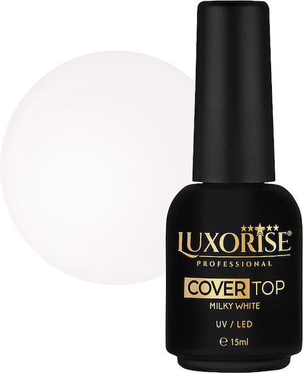 Cover Top Coat Alb Lăptos Luxorise 15ml