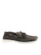 Leather Men's Boat Shoes in Brown Colour