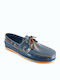 Leder Herren Bootsschuhe in Blau Farbe