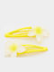 Set Kids Hair Clips with Bobby Pin Hair Clip Flower Design in Yellow Colour 2 Pieces 5398-3-Yellow