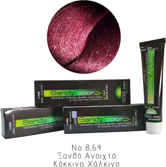Miss Sandy Vopsea De Păr No 8,64 Blond Deschis Roșcat Cupru 60ml