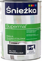 Śnieżka Supermal Маслена Алкидна Емайл За Дърво И Метал Антрацит Гланц 0.8л Śnieżka Supermal Маслена Алкидна Емайл За Дърво И Метал Антрацит Гланц 0.8л