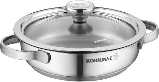Korkmaz Minika Ανοξείδωτη Ρηχή Κατσαρόλα 5lt /