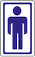 Τουαλετα Ανδρων Wc Men Plexiglass Λευκο 7x11.5 Infosign 59011