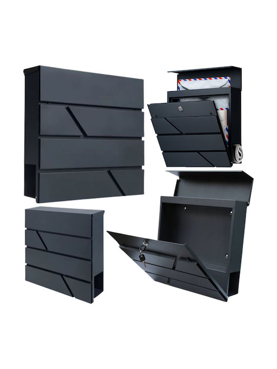 Lean Toys Пощенска Кутия За Открито Inox В Сив Цвят 37x37x11см