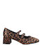 Γόβες με Λουράκι Animal Print Καφέ