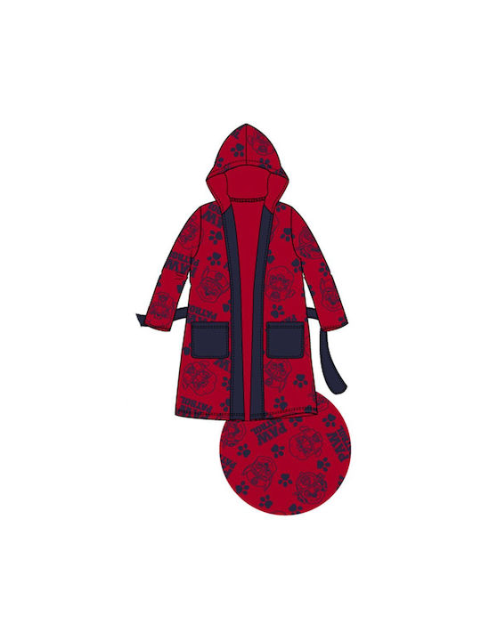 Paw Patrol Kids Bathrobe Paw Patrol Red with Hood