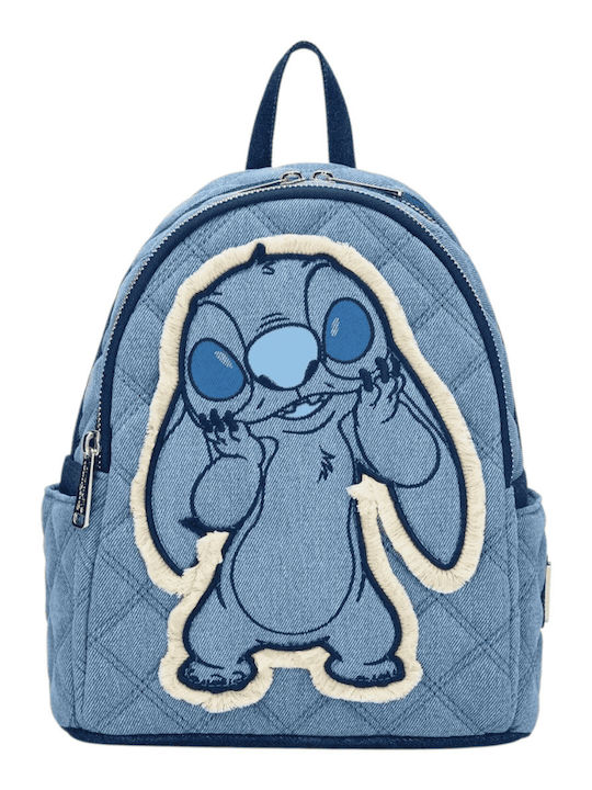 Loungefly Kids Blue Denim Mini Backpack Disney Stitch