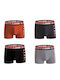Herren Boxershorts Schwarz mit Mustern 4er Pack