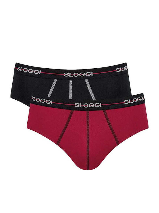 Sloggi Start Midi Мъжки Слипове Сини/Червени 2Pack