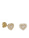 Kids Earrings Studs Heart Made of 9K Gold