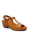 Leather Women's Sandals Anatomic Tabac Brown