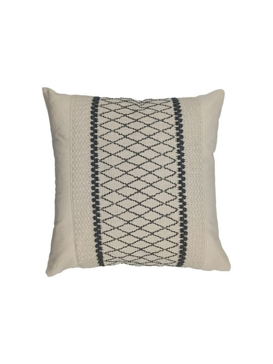 Ilis Home Διακοσμητική Μαξιλαροθήκη Γκρι 45x45εκ.