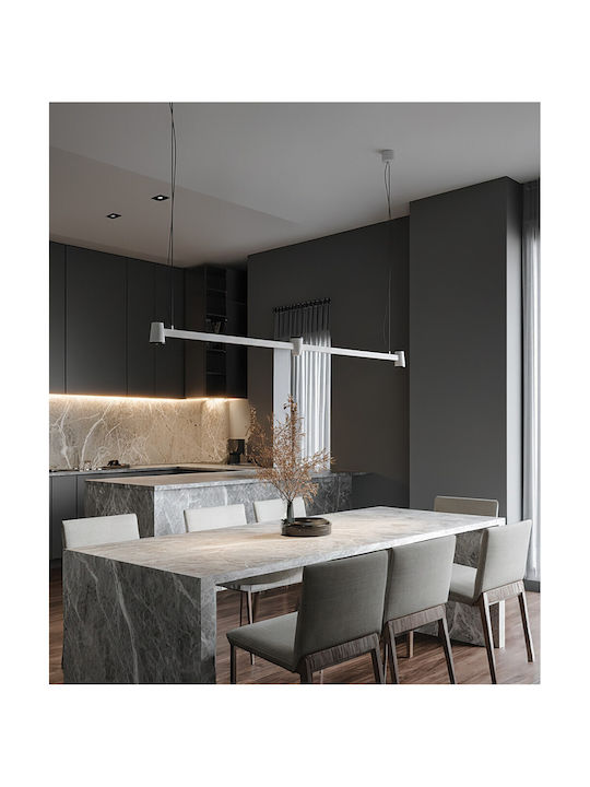 VK Lighting White LED Pendant Ceiling Light with Warm White Light