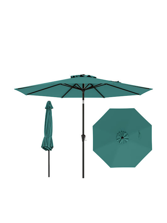 Umbrelă De Pardoseală Rotundă Metalică Verde Φ3.03m NP12259ML