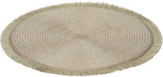Zaros Round Fabric Gold Placemats 35cm 6 Pieces