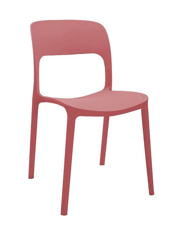 Scaun de Exterior Plastic Curves Roșu