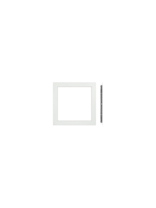 VK Lighting Plastic Recessed Spot with Built-in LED and Adjustable White Light White 12x12cm