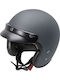 Garibaldi G02X Matt Grey Motorcycle Helmet Jet ECE 22.06